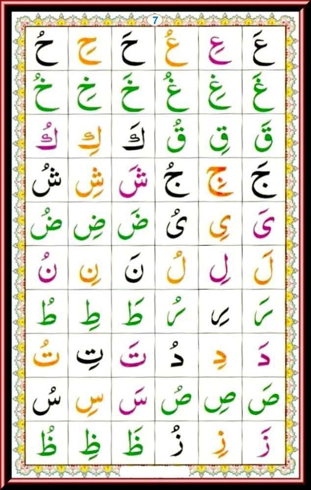 Noorani Qaida — combining Arabic letters and vowel signs