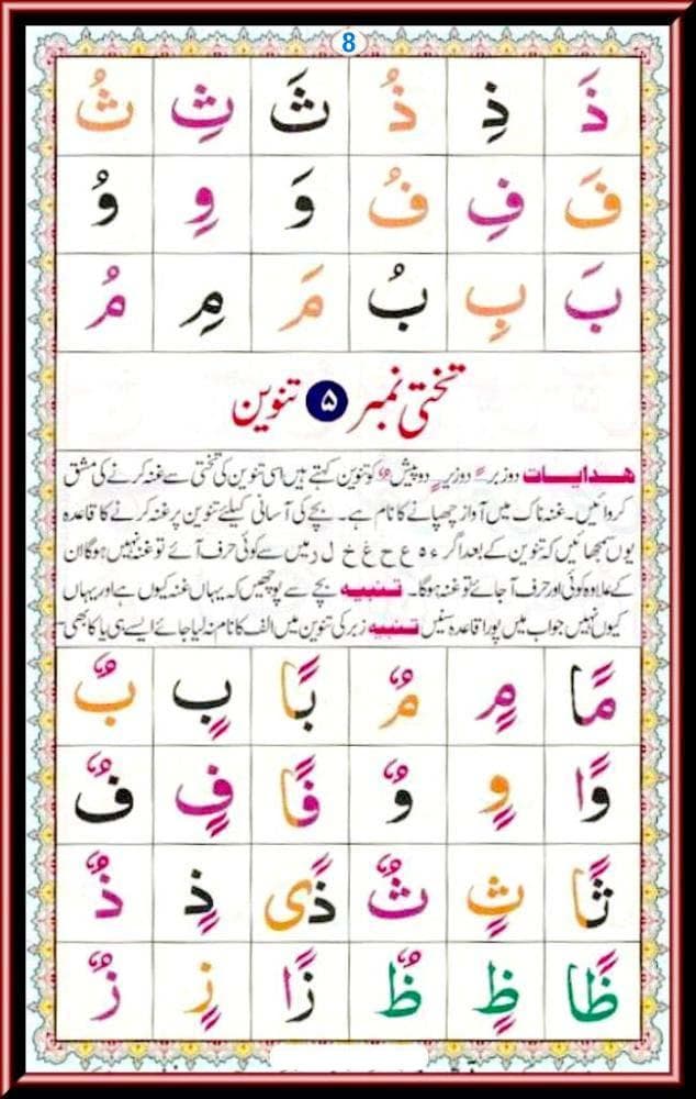 Noorani Qaida — word reading with Fatha and Kasra