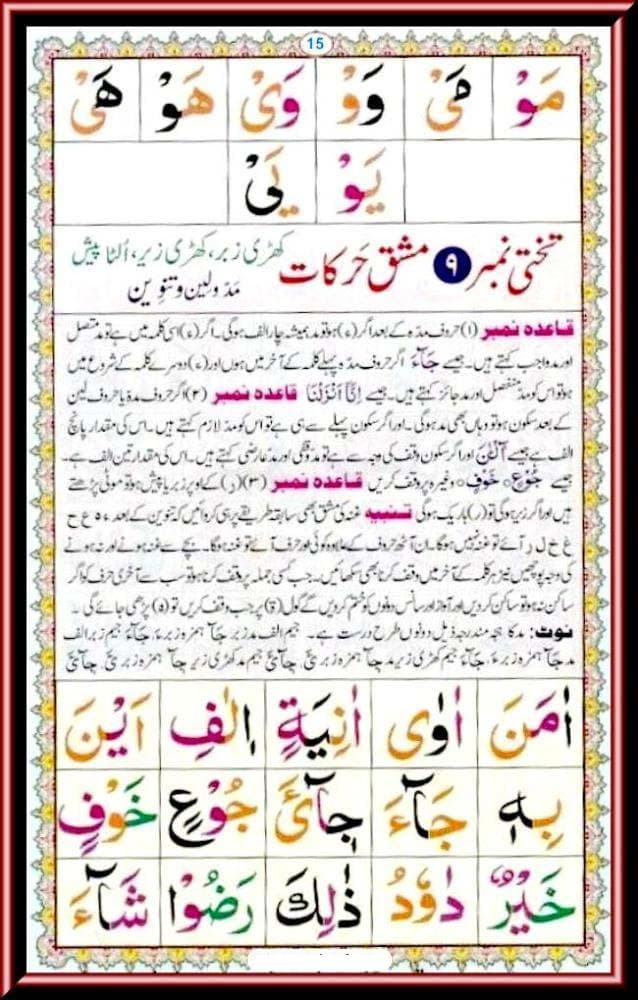 Noorani Qaida — Shaddah Tashdeed lesson for doubled letters
